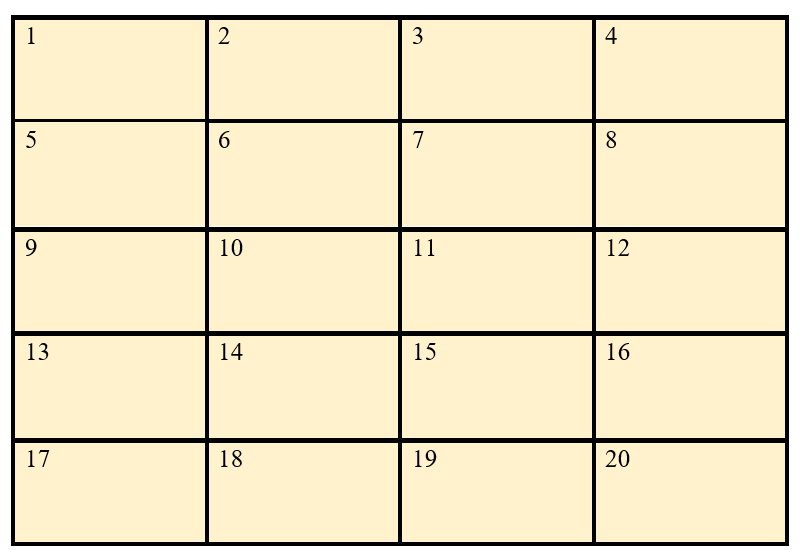 Numbered experimental units